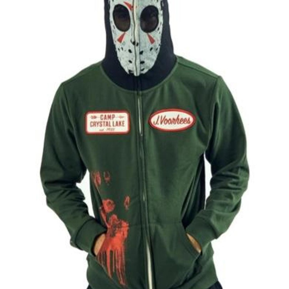 Bioworld Friday The 13th Jason Long Sleeve Men's Green Cosplay Hoodie